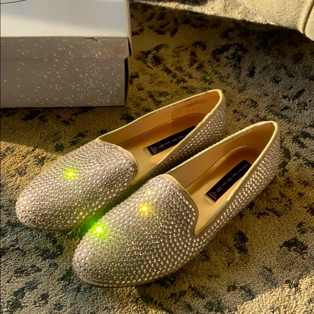 Steve By Steve Madden Bedazzled Flats Size 8 - image 1